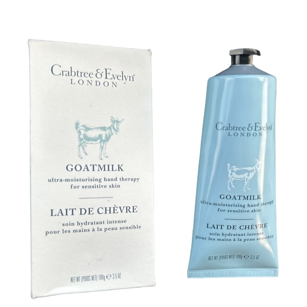 New Crabtree & Evelyn Goatmilk & Oat Soothing Hand Cream Therapy 3.5oz
